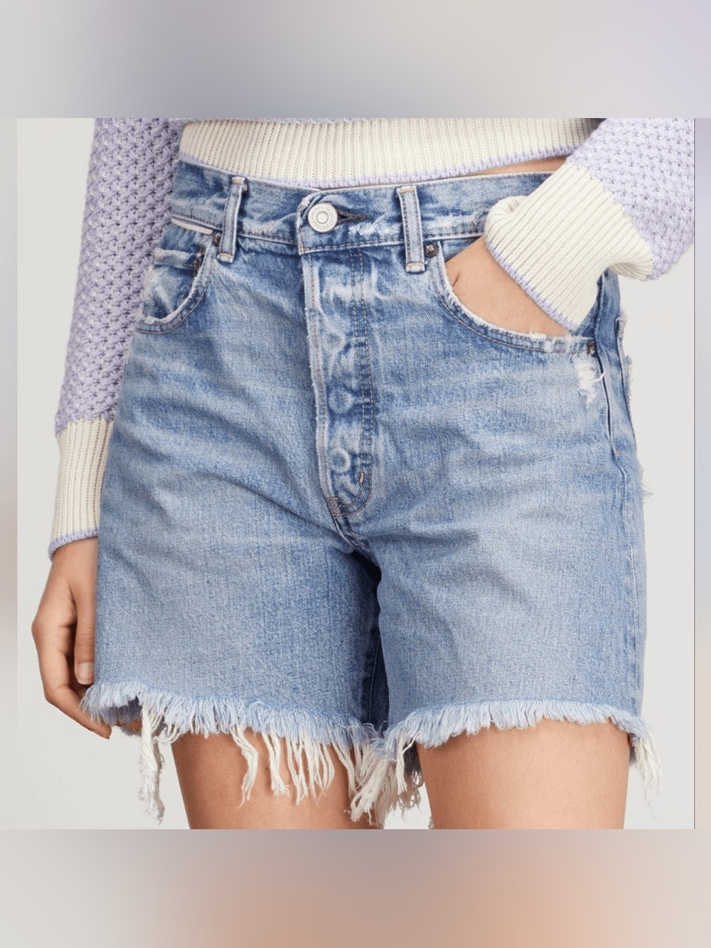 Edwin color Viva Denim Frayed Hem Women's Shorts